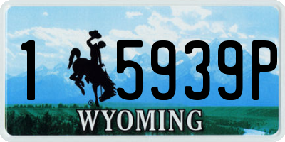 WY license plate 15939P