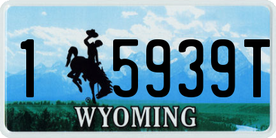 WY license plate 15939T
