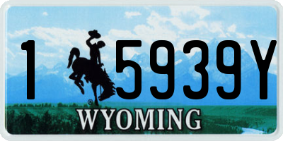 WY license plate 15939Y