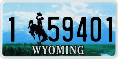 WY license plate 159401