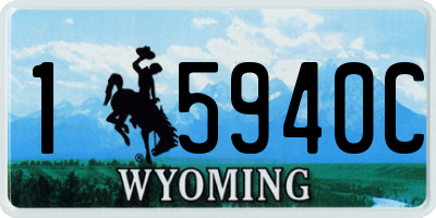 WY license plate 15940C
