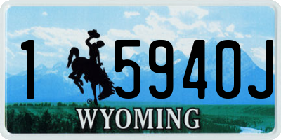 WY license plate 15940J