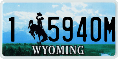 WY license plate 15940M