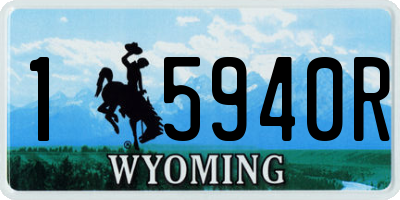 WY license plate 15940R