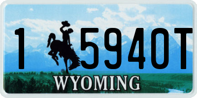 WY license plate 15940T