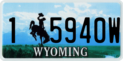 WY license plate 15940W