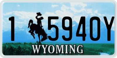 WY license plate 15940Y