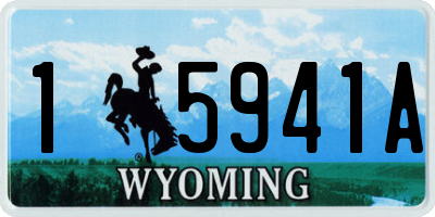 WY license plate 15941A