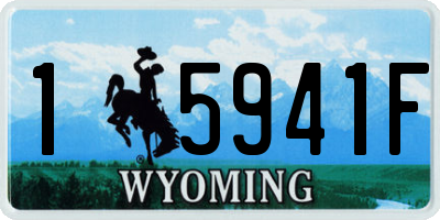 WY license plate 15941F