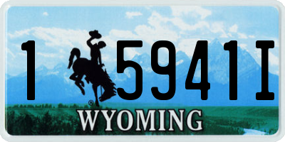 WY license plate 15941I