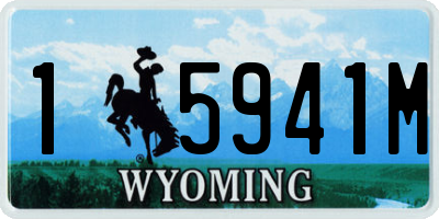 WY license plate 15941M