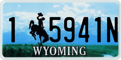 WY license plate 15941N