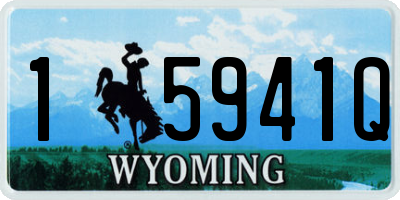 WY license plate 15941Q