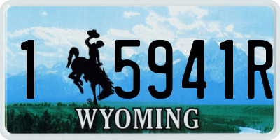 WY license plate 15941R