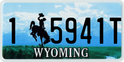 WY license plate 15941T