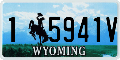 WY license plate 15941V