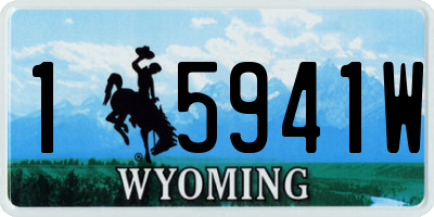 WY license plate 15941W