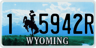 WY license plate 15942R