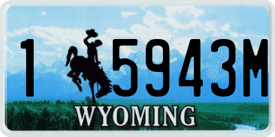 WY license plate 15943M