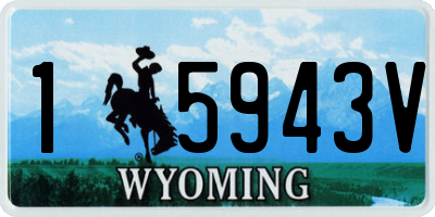 WY license plate 15943V