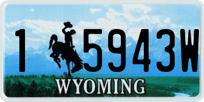 WY license plate 15943W