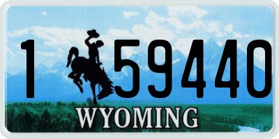 WY license plate 159440