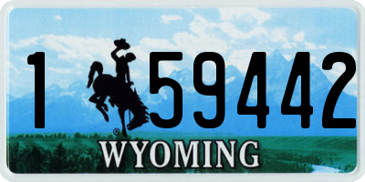 WY license plate 159442