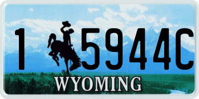 WY license plate 15944C