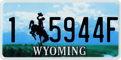 WY license plate 15944F