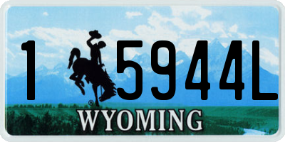 WY license plate 15944L