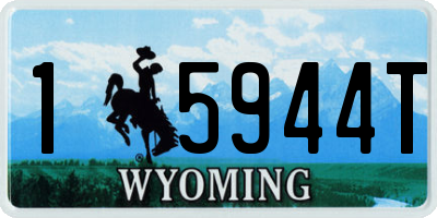 WY license plate 15944T