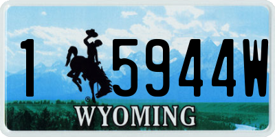 WY license plate 15944W