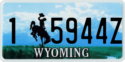 WY license plate 15944Z