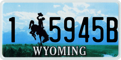 WY license plate 15945B