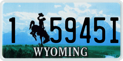 WY license plate 15945I