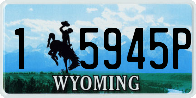 WY license plate 15945P