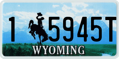 WY license plate 15945T