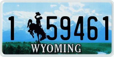 WY license plate 159461