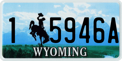 WY license plate 15946A