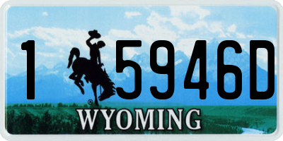 WY license plate 15946D