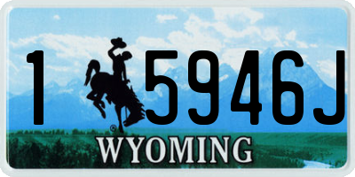 WY license plate 15946J