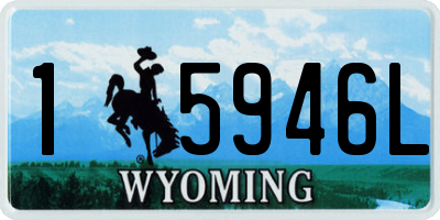 WY license plate 15946L