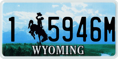 WY license plate 15946M
