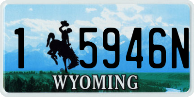 WY license plate 15946N