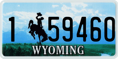 WY license plate 15946O