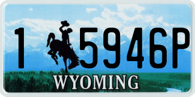 WY license plate 15946P