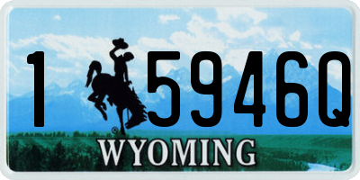 WY license plate 15946Q