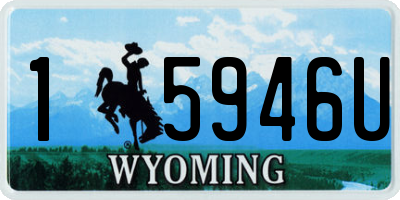 WY license plate 15946U