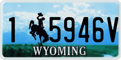 WY license plate 15946V