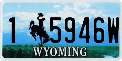 WY license plate 15946W